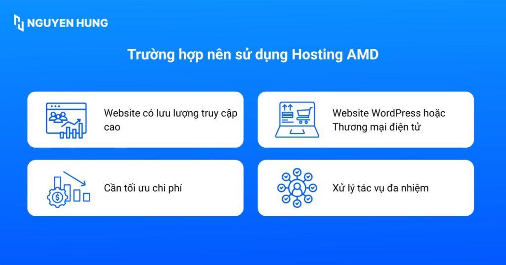 Hosting AMD phù hợp cho nhiều đối tượng và nhu cầu sử dụng khác nhau