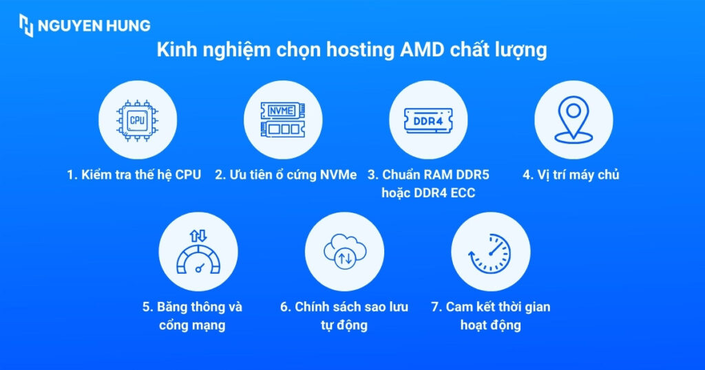 Tiêu chí chọn hosting AMD chất lượng