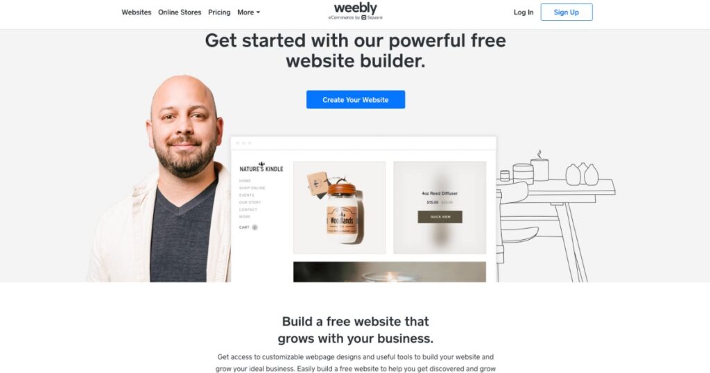 Weebly là nền tảng cho phép người dùng tạo website kéo thả trực quan