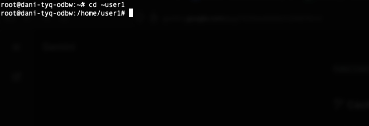 Vào thư mục HOME của người dùng khác