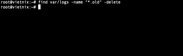 Dùng tùy chọn -delete của find