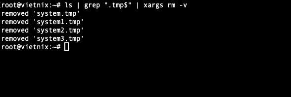 Kết hợp với grep và xargs