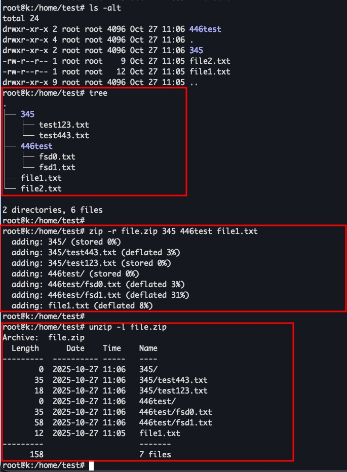 Liệt kê danh sách các file bên trong file zip