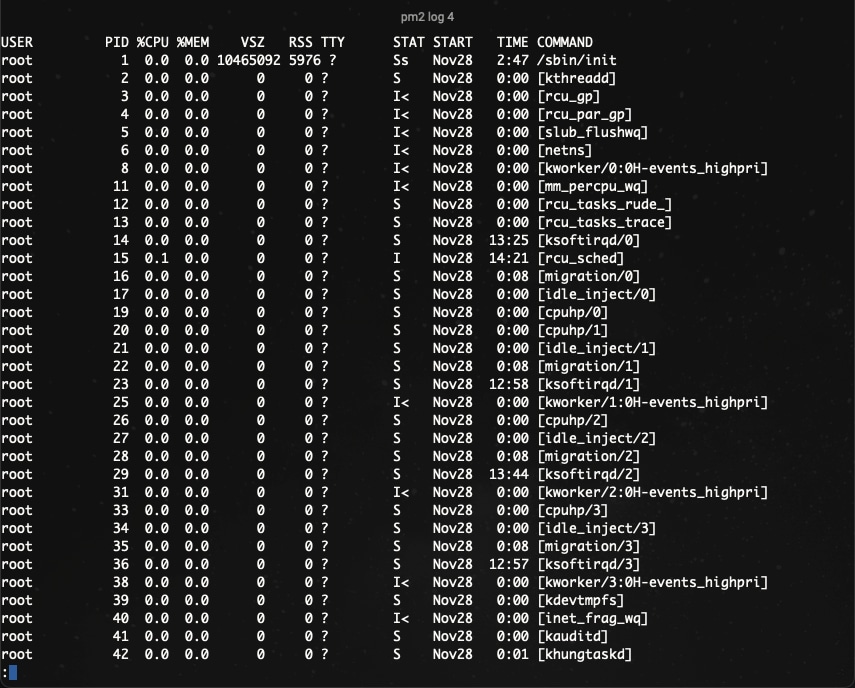 Phân tích output của lệnh dài