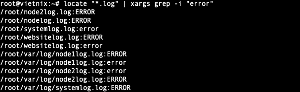 Kết hợp với xargs hoặc grep