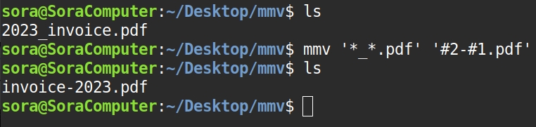 Đảo vị trí cấu trúc tên file