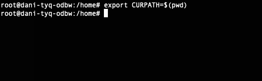 Ghi lại đường dẫn hiện tại vào biến môi trường