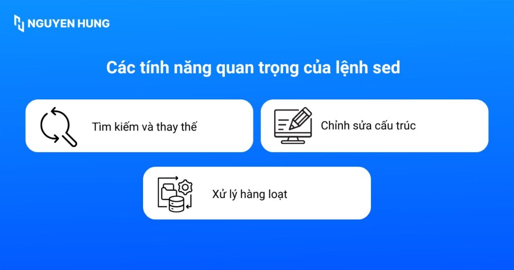 Các tính năng quan trọng của lệnh sed trong Linux 