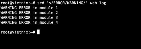 Thay thế chuỗi trong file log