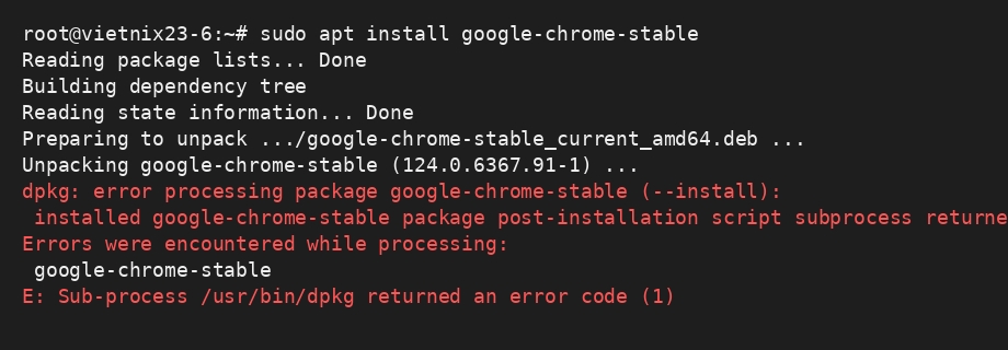 Xác định gói phần mềm gây lỗi
