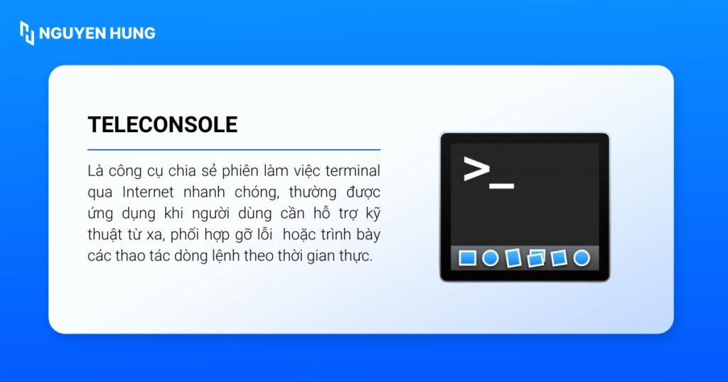 Teleconsole là công cụ chia sẻ phiên làm việc terminal qua Internet nhanh chóng