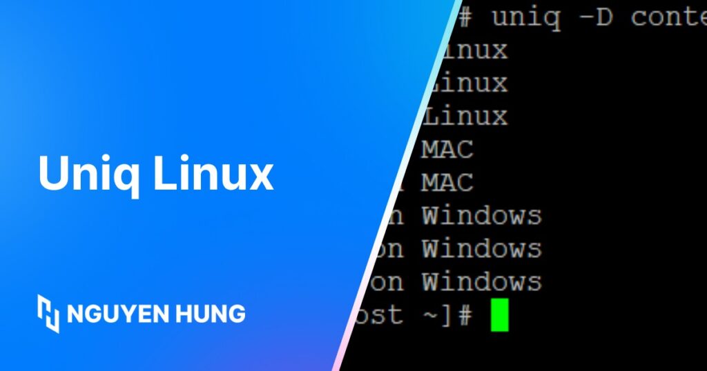 Hướng dẫn sử dụng lệnh uniq Linux để xử lý danh sách chi tiết