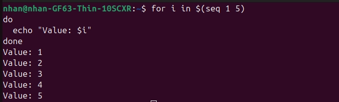 Dùng lệnh sed để sinh ra dãy số