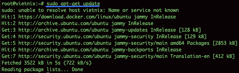 Cập nhật danh sách gói phần mềm