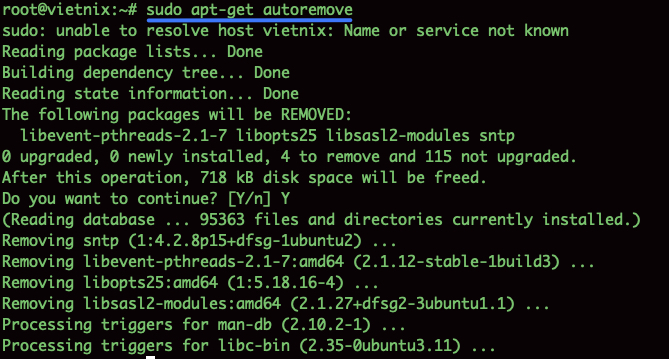 Xóa các phụ thuộc không còn cần thiết