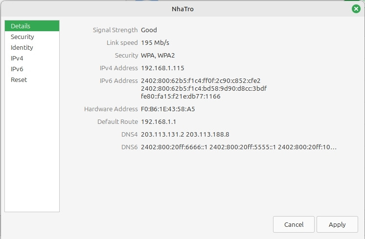 Địa chỉ IP sẽ xuất hiện