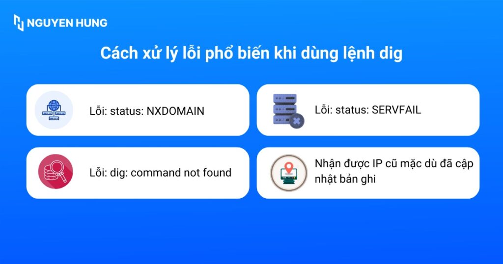 Cách xử lý lỗi phổ biến khi dùng lệnh dig