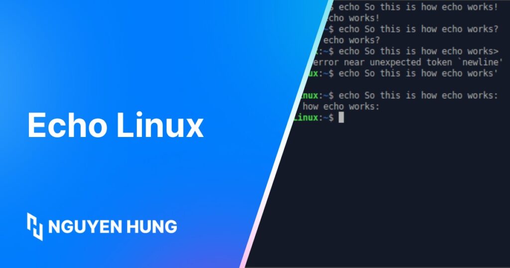 Hướng dẫn sử dụng lệnh echo Linux để hiển thị và ghi nội dung ra file