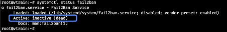 fail2ban đang không hoạt động