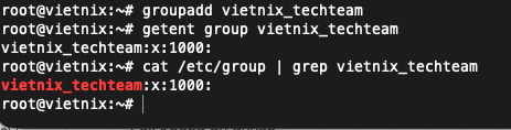 Kết hợp với grep để lọc nhanh trong file /etc/group