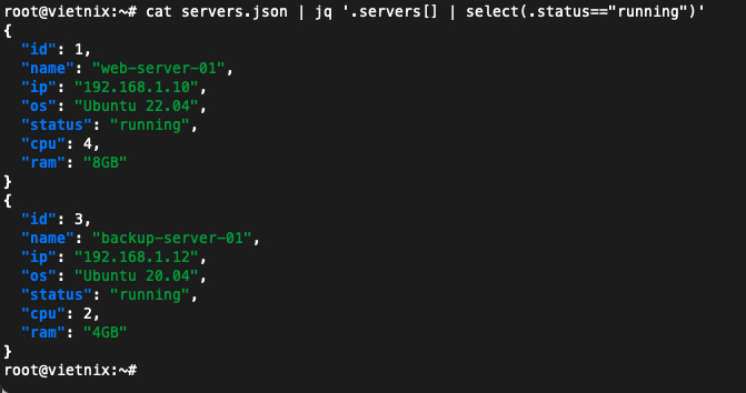 Đếm số server đang chạy