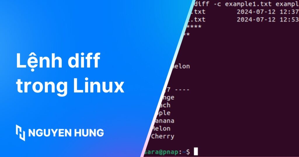 Lệnh diff trong Linux là gì? Cách sử dụng và 11 thao tác với lệnh diff