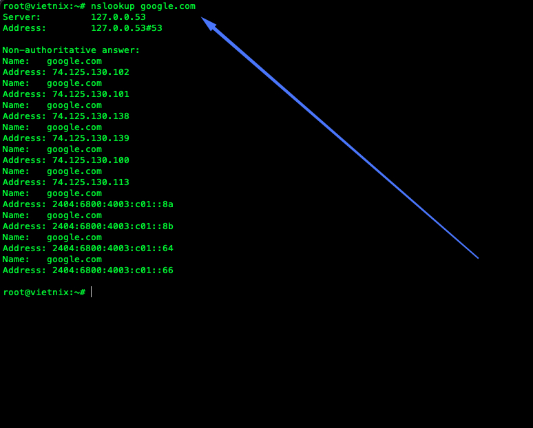 tìm kiếm địa chỉ IP của một tên miền bất kỳ một cách nhanh chóng