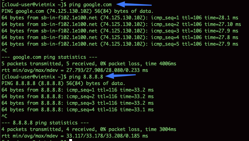 Kiểm tra kết nối cơ bản đến một máy chủ