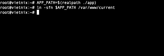 Dùng realpath trong script deploy