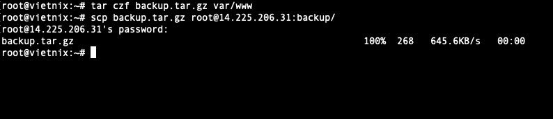 Copy file sau khi nén