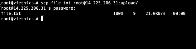 Copy file từ máy local lên server