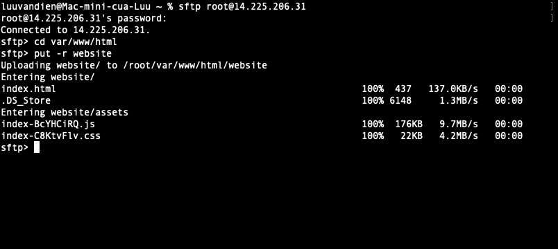 Upload website lên server