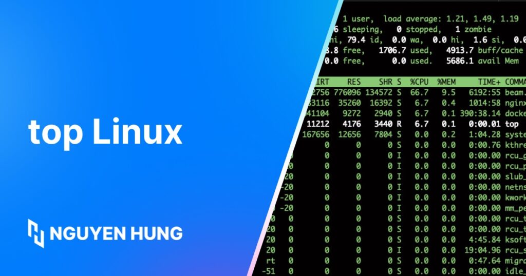 Hướng dẫn sử dụng lệnh top trong Linux để giám sát hiệu suất hệ thống
