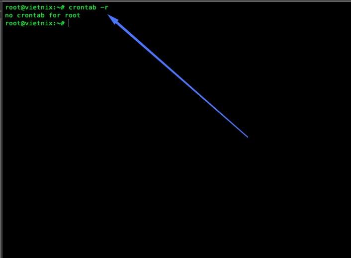 Xóa sạch file crontab của user hiện tại