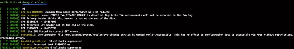 Xem các thông điệp theo cấp độ ưu tiên