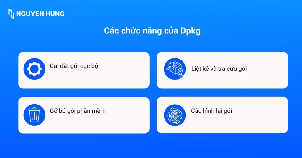 Các chức năng của Dpkg