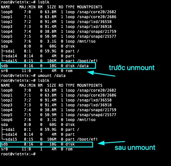 tháo ổ đĩa ra khỏi hệ thống