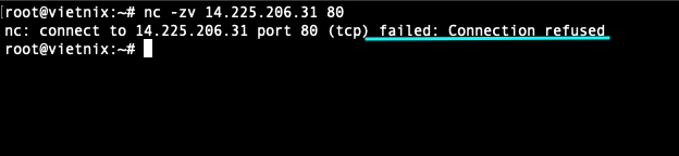Kiểm tra port có mở không