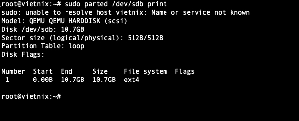 Xem thông tin phân vùng