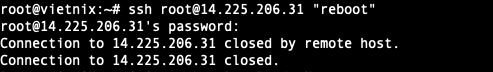 Reboot từ xa qua SSH