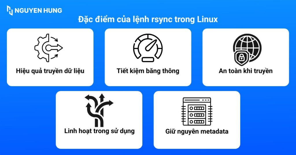 Đặc điểm của lệnh rsync trong Linux