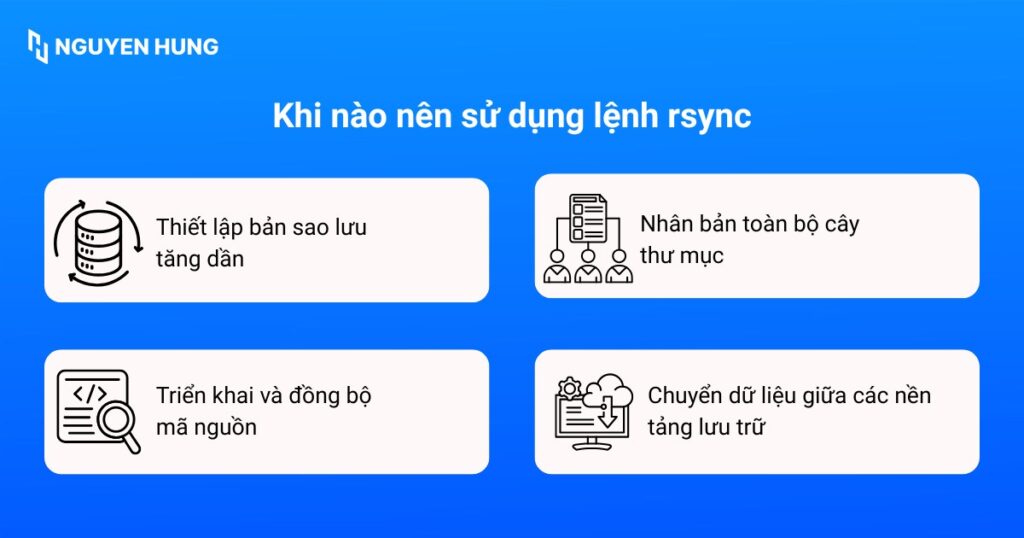 Khi nào nên sử dụng lệnh rsync