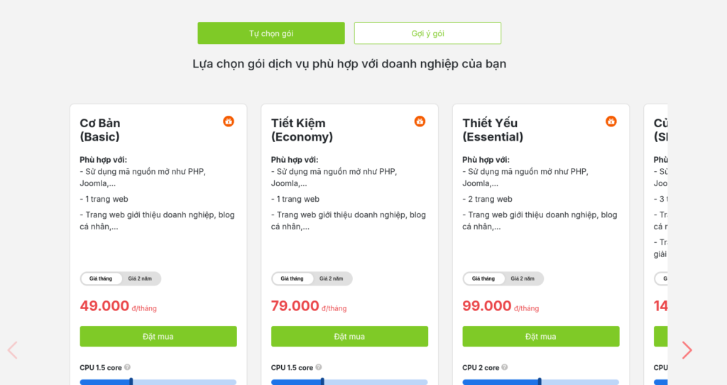 Thuê hosting giá tốt Mắt Bão