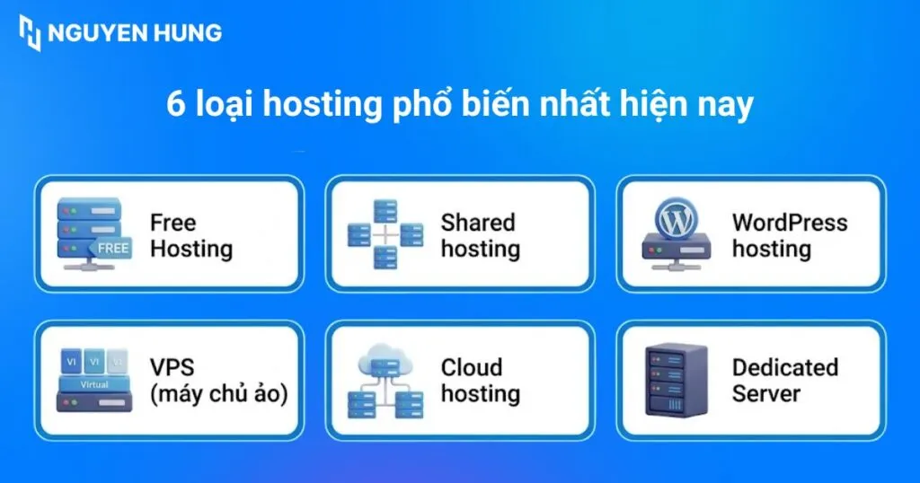 6 loại hosting phổ biến nhất hiện nay
