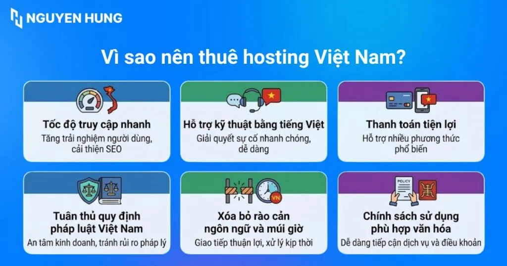 Lý do nên thuê hosting Việt Nam