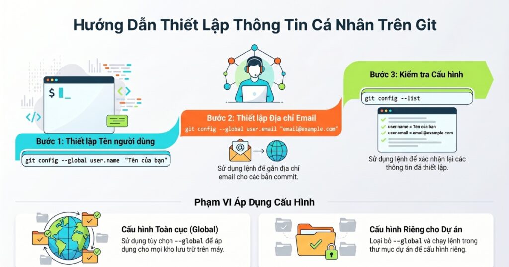 Cấu hình ban đầu cho Git