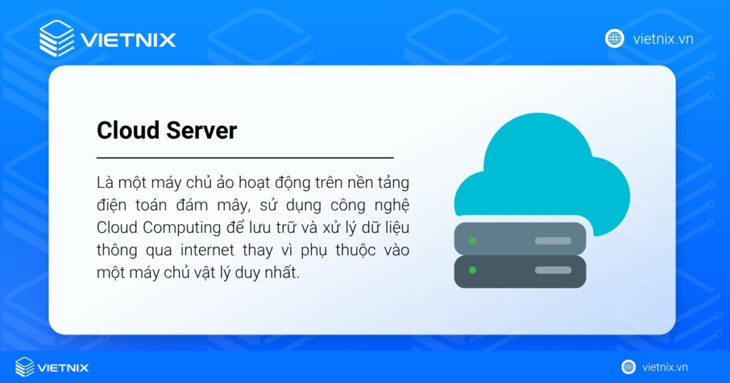 Cloud Server là một máy chủ ảo hoạt động dựa trên nền tảng công nghệ điện toán đám mây